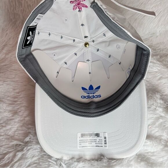 Adidas Baseball Hat Cap - White and Pink, Women’s Fit - Picture 5 of 6
